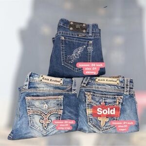 Rock revival & miss me jean lot size 31